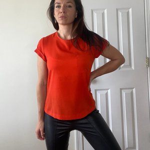 Red French Connection T-Shirt (Size: XS)